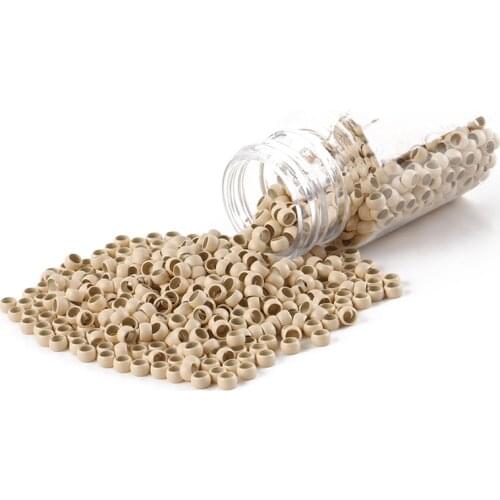 1000pcs 4.0mm nano rings beads for hair extension 13# blonde color