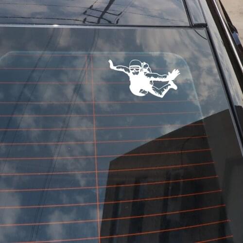 17.2*9.1CM Coolest Skydive Parachute Decor Car Sticker Silhouette Vinyl Extreme Movement C12-0749