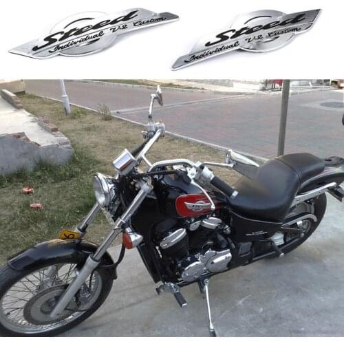 2pcs/pair 3D Motorcycle Fuel Tank Stickers Gas Tank Emblem Badge Decals For Honda Shadow Steed VLX 400 VT600C -gee