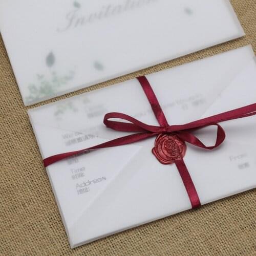 30pc/Translucent DIY Lnvitation Card Envelope Lnvitation Letter Packaging Lacquered Sulfuric Acid Paper Envelope