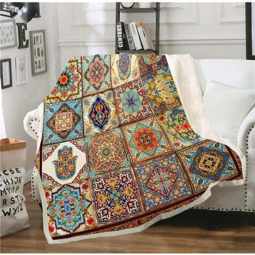 3D Flannel Blanket Vintage Bedding Bedspread Blankets Soft Creative Pattern Design Children Adult Room Decorations
