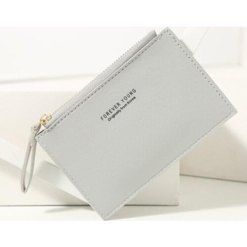 1 PCS Mens card holder PU leather neutral zipper business card case new female simple fashion credit card holder coin purse