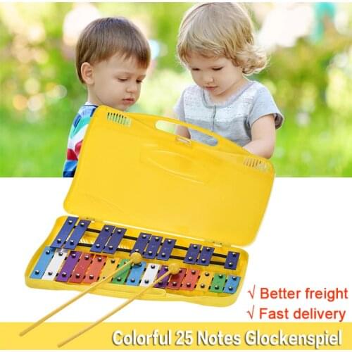 Colorful 25 Notes Glockenspiel Xylophone Percussion Rhythm Musical Educational Teaching Instrument Toy for Baby Kids Children