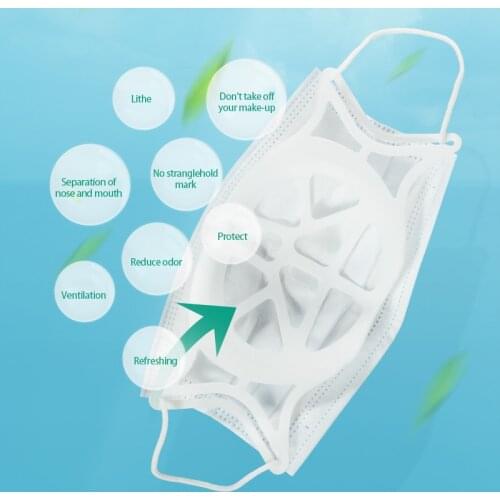 1/5pcs Reusable 3D Mask Bracket Holder Face Mask Inner Support Frame Comfortable Breathing Mouth Mask Bracket Breathable Valve