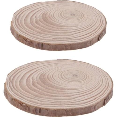 Round Natural Wood Slices DIY Coasters Tea Cup Pad Coffee Mug Holder Placemat