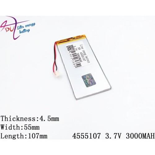 Liter energy battery Tablet PC battery 4555107 3.7V 3000MAH 4555105 Universal Li-ion battery for tablet pc 7 inch 8 inch 9 inch