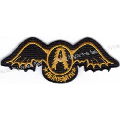 4.5" GOLD WINGS Music Band patch Metal Iron On badge Rockabilly Tshirt TRANSFER MOTIF APPLIQUE Rock Punk Badge