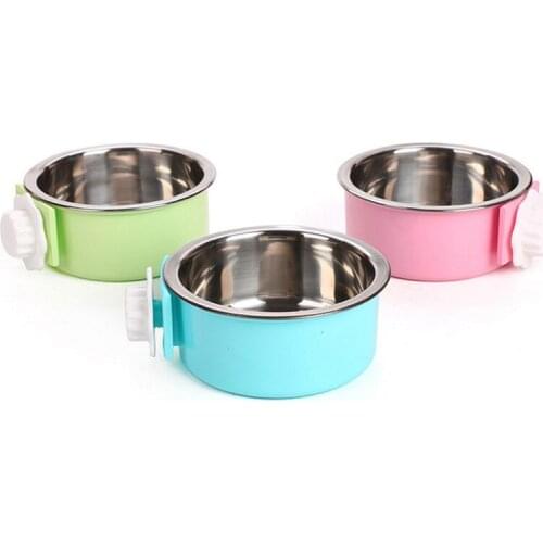 Pet Bowls Dog Feeder Stainless Steel Pet Dish Cat Puppy Feeding Supplies Non-slip Crashworthiness Base
