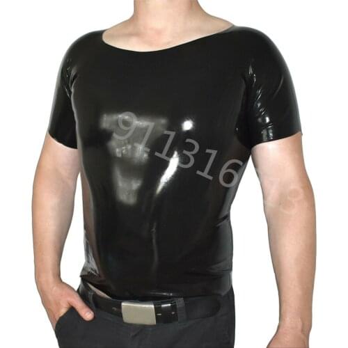 Mens short Sleeve Shirt Made of Latex T-Shirt Top/Shirt Rubber