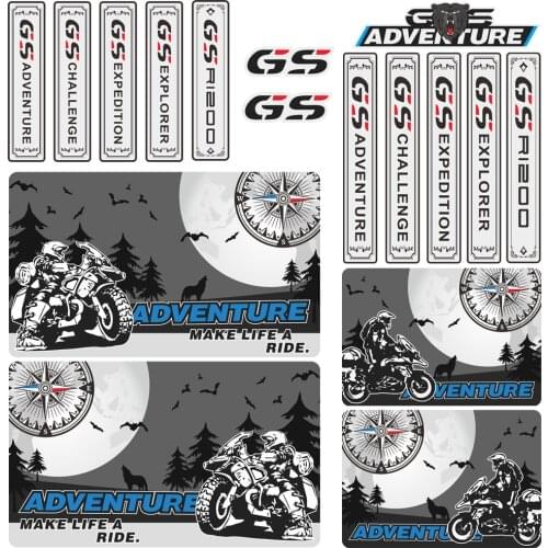Trunk Motorcycle Stickers R 1200 GS GSA Luggage Aluminium Tail Top Side Panniers Box Cases For BMW R1200GS R1200 ADV Adventure