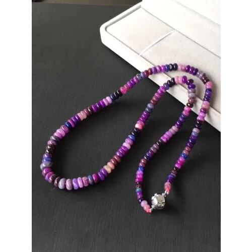 Genuine Natural Pink Sugilite Gems Stone Round Beads Necklace 5-14mm AAAAAA