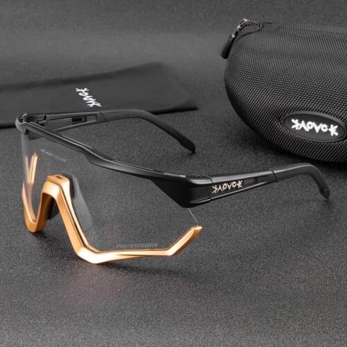 2021 Kapvoe New MTB Cycling Glasses Outdoor Sports Runing Riding Photochromic Sunglasses Bicycle Protection Eyewear Goggles