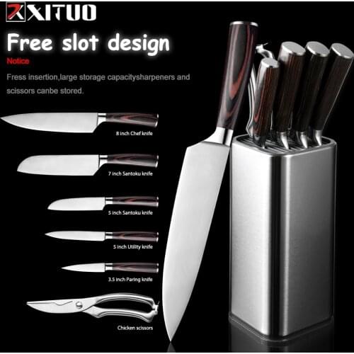 XITUO Kitchen knife Chef Knives 8 inch Japanese High Carbon Stainless Steel Cleaver Vegetable Santoku Knife Utility Slicing Tool