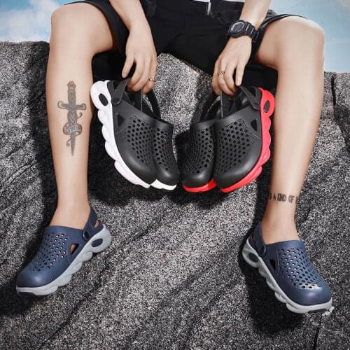 Shoes for Men Slippers Slides Beach Shoes Breathable Comfortable Street Casual Shoes