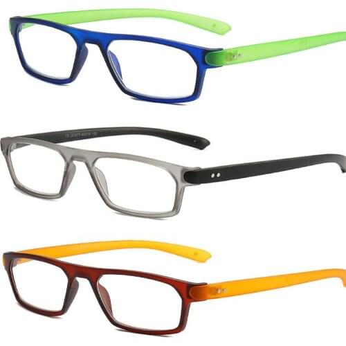 Womens Square Reading Glasses Mens Reader Glasses Metal Vision Magnifying Glasses Soft and Comfortable To Wear for Men