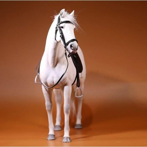 About 37CM 1/6 scale simulation PVC warm blood horse Mounts animal model doll mount Kids Toys home decoration collect Gift shows