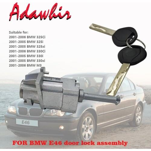 Suitable For 2001-2006 BMW E46 3 Series Door Lock Cylinder Assembly, with 2 Keys 51217019975 51217019976