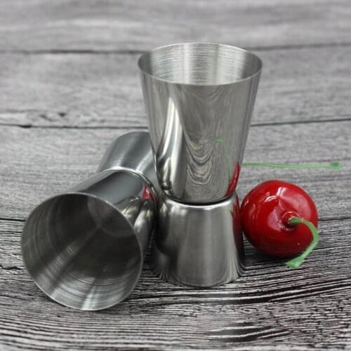 1Pcs Stainless Steel Dual Shot 15/30ml or 25/50ml Measure Cup Portable Kitchen Gadgets Drink Spirit Measure Cocktail Shaker