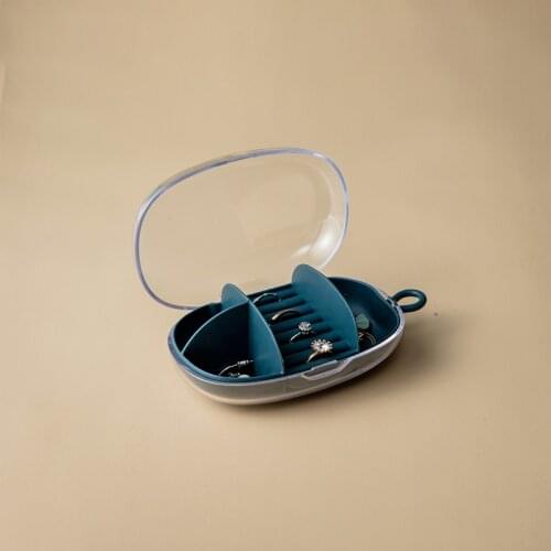 1Pc Simple Slight Jewelry Box Portable Storage Organizer Earring Hairpin Ring Holder Zipper Women Outdoor Travel Jewelry Display