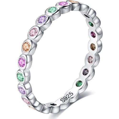 SILVERHOO 925 Sterling Silver Ring For Women Fine Jewelry High Quality Cubic Zirconia Romantic Feminine Rings Hot New Products