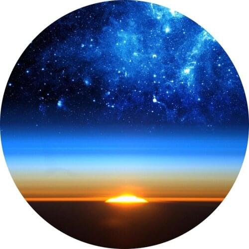 Nordic trend round suede carpet living room bedroom mat Planet earth moon rug bath fashion MJ714