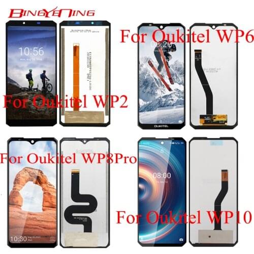 BINGYENING Oukitel WP2 WP5 WP6 LCD Screen For WP7 WP8 Pro WP10 LCD Screen Assembly Replacement Parts