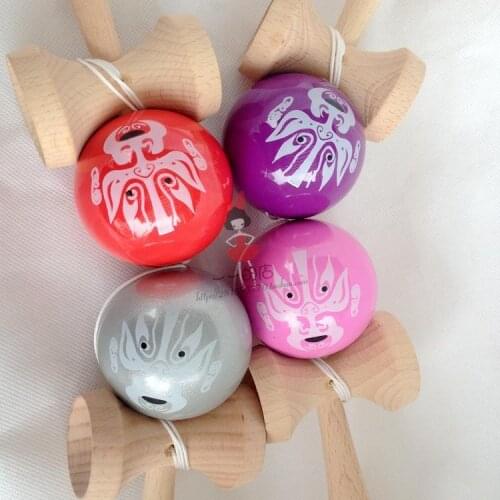 TWB retail Pearlescent pu paint tips ball kendama Professional game top quality Dragon face two side
