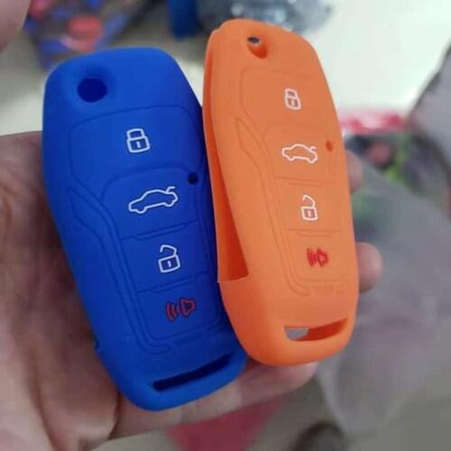 Flip Remote Car Key 4 Button FOB Silicon Case For Ford Falcon XR6 XR8 FPV 2 3 Series Folding Entry Shell