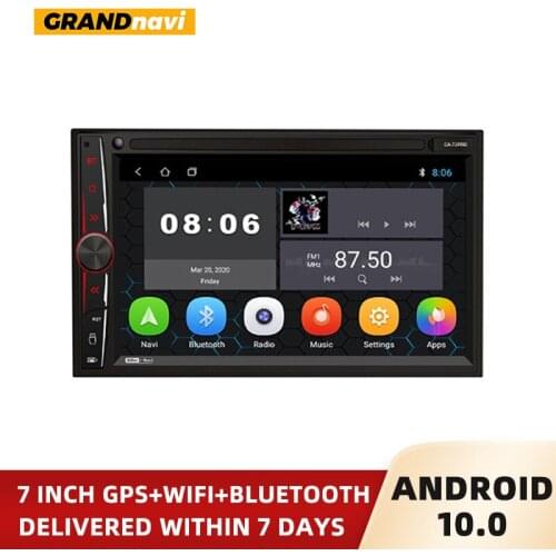 Android 10 1+16G Universele Auto Radio Optional 7'' Touch Screen Car Multimedia Player GPS Wifi Bluetooth Rear View Camera