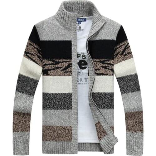 Knit Sweater Mens Cardigan Turtleneck Warm Autumn Winter Warm Wool Sweater Fashion Zipper Cardigan Sweater Coat Mens Clothing