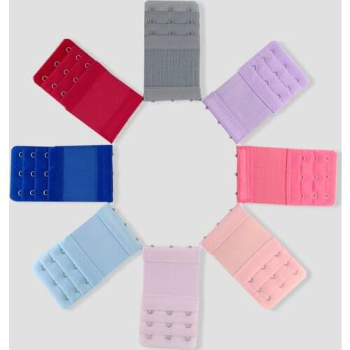 1Pc Bra Extenders Strap Women Ajustable Intimates 3 Hooks 3 Rows Lengthened Bra Hook Buckle Bra Extension Belt 6 Colors