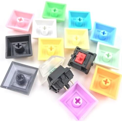 100Pcs Keycaps Mixded Color Backlight PBT Keycap 100 Keys 1U DSA Profile Thicken Keycaps for Mechanical Keyboard