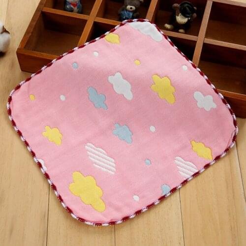 22*23.5CM New Cotton Clouds Animals Newborn Baby Kids Children Gauze Saliva Towel Square Handkerchiefs Face Wash Towel FS0585