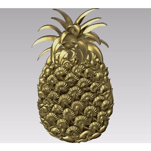3d model relief for cnc in STL file format pineapple