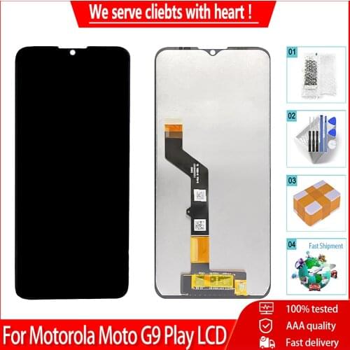 6.5" Original For Motorola MOTO G9 Play LCD Screen Display With Touch Glass Digitizer Assembly Replacement Display + Tools