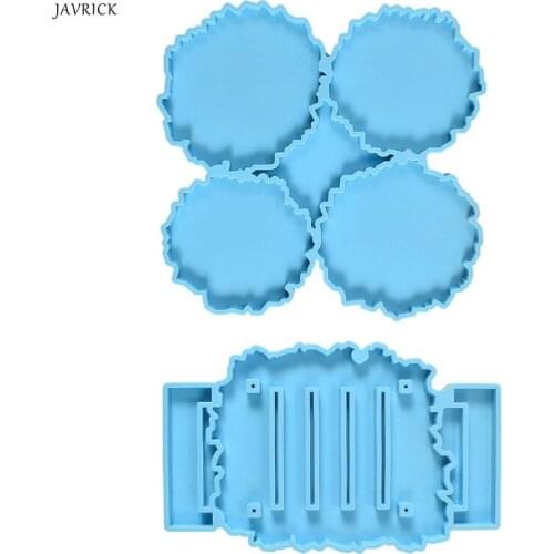Cup Mat Pad Silicone Mould DIY Crafts Jewelry Casting Tool Beauty Women Coaster with Storage Rack Epoxy Resin Mold
