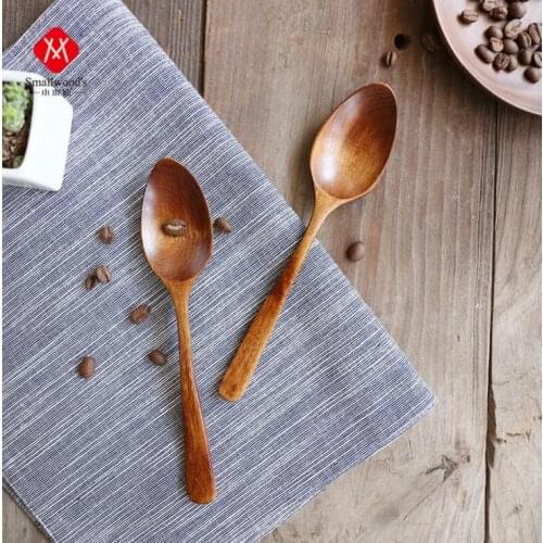 Japanese style nanmu spoon solid wood long handle spoon spoon wooden tableware