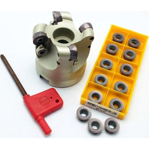 EMRW milling cutter holder 6R50-22-4T EMRW 6R80-27-6T 6R63-22-4T milling cutter head for RPMT1204 carbide inserts