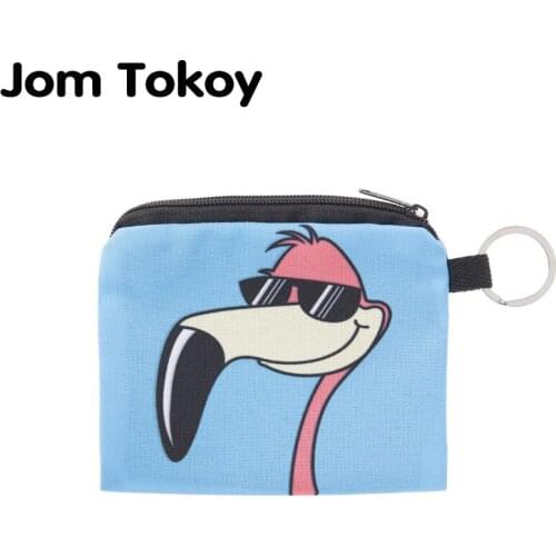 Jom Tokoy comic swag flamingo Mini Wallet 2019 Fashion Prints Women Purse Holder Small Zipper Coin Purse Female Money Bags