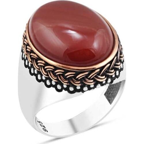 Pvc capsules Sterling Silver Men 'S Ring