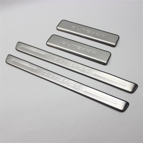 Stainless Steel Door Sill Scuff Plate Guard Sills Protector Trim For Subaru Outback 2015-2019