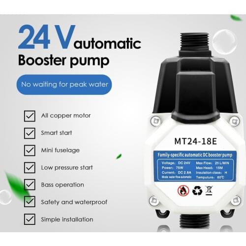 Pressure Booster Pump 75W Auto Pressure Controller Water Booster Pumps For Home Kitchen Water Heater Boost Pump Kit