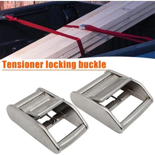 Webbing Tensioner Stainless Steel Cam Flap Buckles Press Cam Buckles Tie Down Buckle for 25mm/38mm Webbing Strap JW