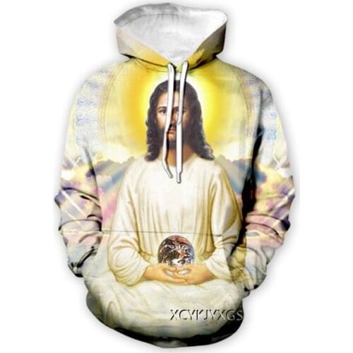 New God Religion Christ Jesus 3D Print Causal Clothing Fashion Men Women Tracksuits Crewneck Hoodies Plus size S-7XL harajuku