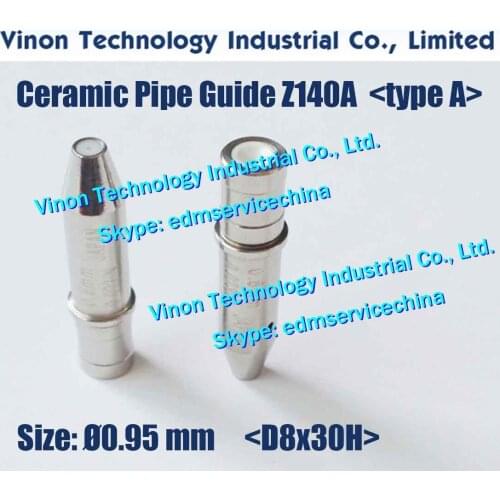 Ø0.95mm Z140A Ceramic Pipe Guide for Taiwan brands of edm drilling machine, ELECTRODE TUBING GUIDE, EDM DOUBLE CERAMIC GUIDE