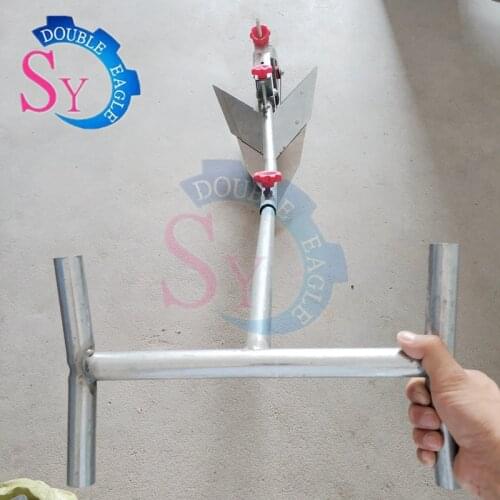 Wholesale price cheap hand pull furrow plough furrow plow ridger manual plow tilling ditching ridging machine