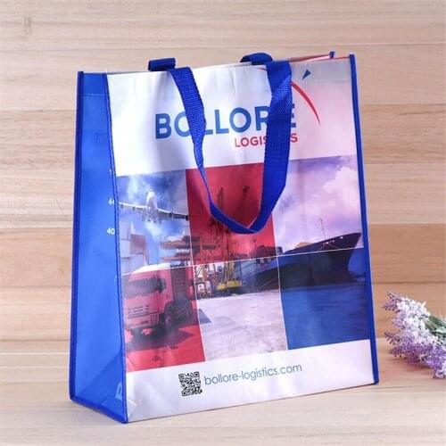 Wholesale 5000pcs/lot Reusable promotional eco non woven shopping bags with lamination for supermarket exhibition advertising