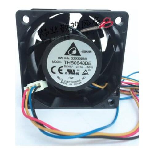 The original DELTA 6038 48V 0.41A THB0648BE 6CM four line large air volume /PWM intelligent speed control fan