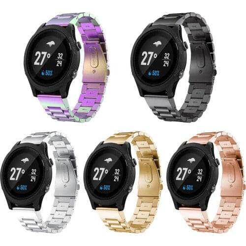 Men Women Metal Watch Strap Stainless Steel Band With End-piece/Pin For Garmin Forerunner935 Parts