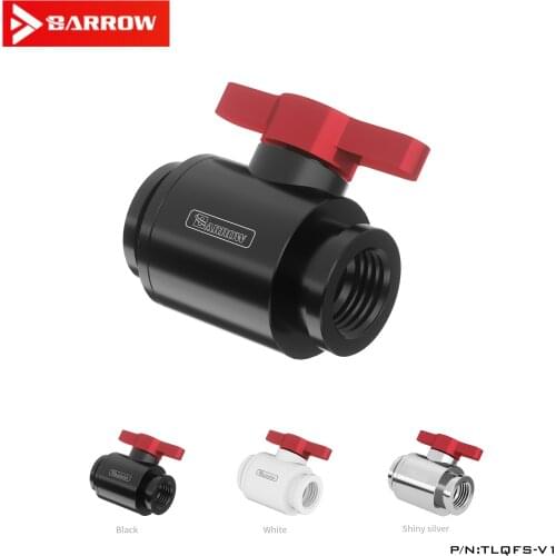 Barrow G1/4 blood red MINI aluminum alloy handle double internal teeth water stop ball valve TLQFS-V1